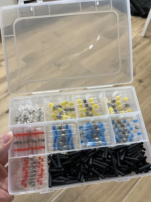 zestaw szybkozłączek termokurczliwych z cyną