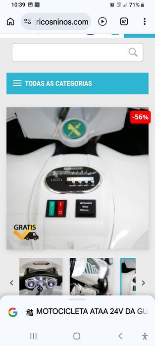 Motocicleta ATAA 24v da Guarda Civil