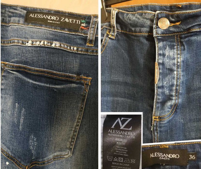 Джинсы  Alessandro Zavetti, (dsquared),  стрейч,  р.36,  Love Moschino