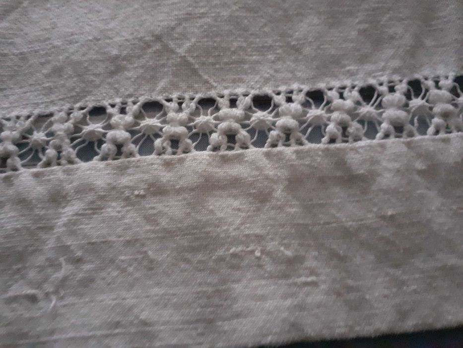 Conjunto de toalhas em linho antigo