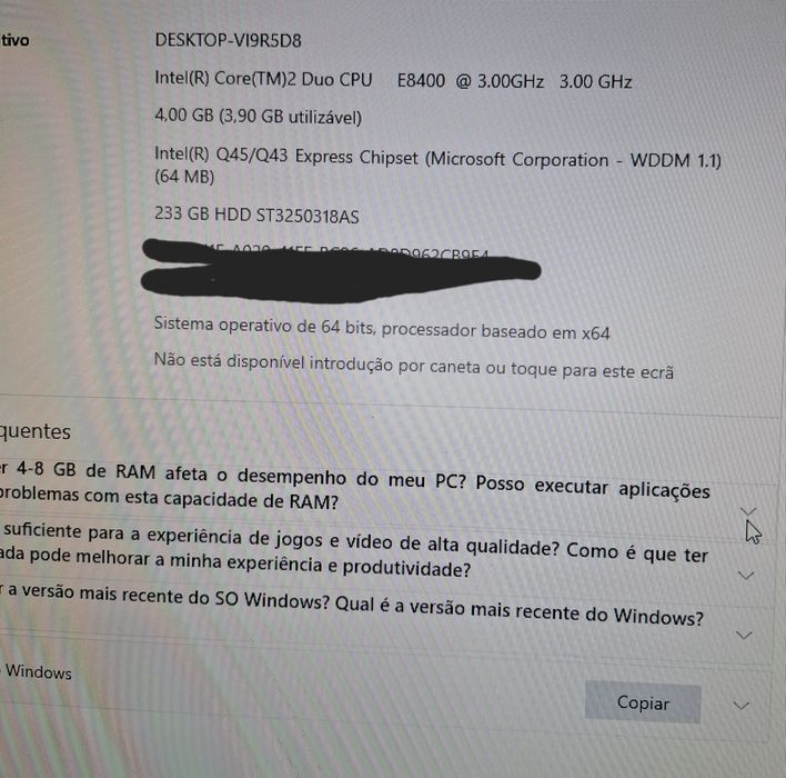 Computador Hp compaq E8400 completo