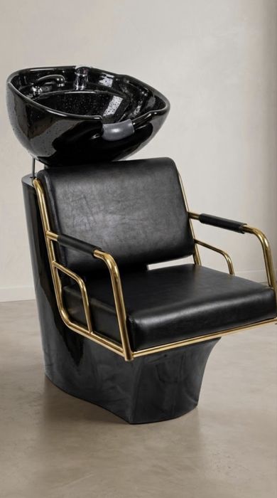 Myjka fryzjerska czarno-złota
