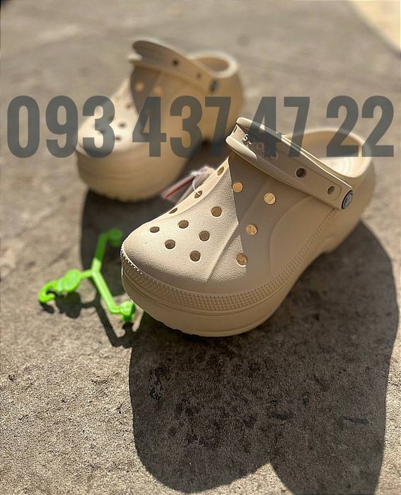 Жіночі Крокси Сабо на Платформі Bella Clog White Crocs Bella Clog