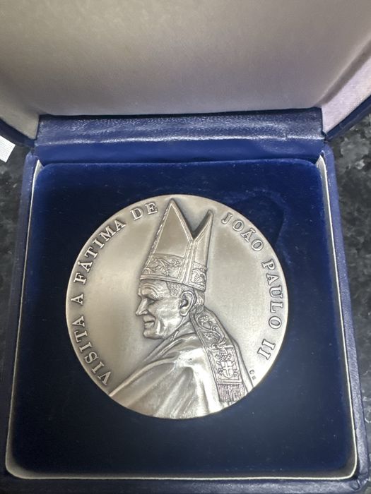 Medalha Prata Fina 999,9 João Paulo II – Fátima 2000 – Limitada