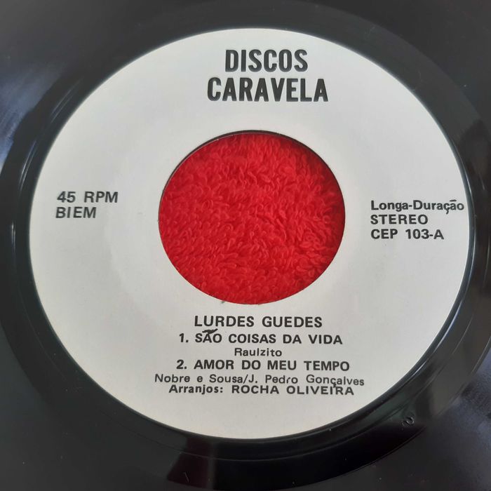 Disco Vinil Single EP Lourdes Guedes c/ dedicatória Autografada