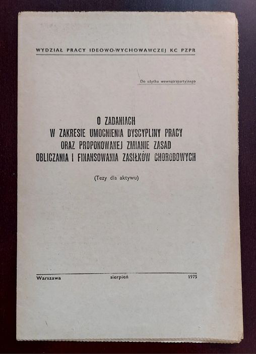 Tezy dla aktywu PZPR