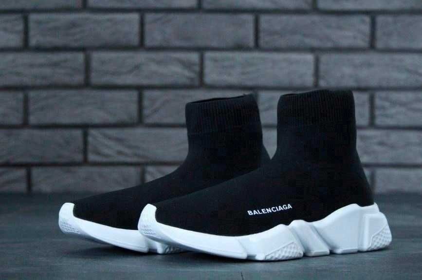 Кроссовки Balenciaga Speed Trainer Black White 36-45 Носки! Хит Весны!