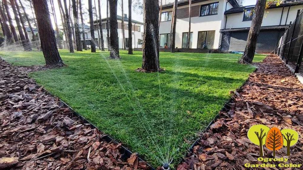 Zakładanie ogrodów Nawadniania Trawa z Rolki Drenaż