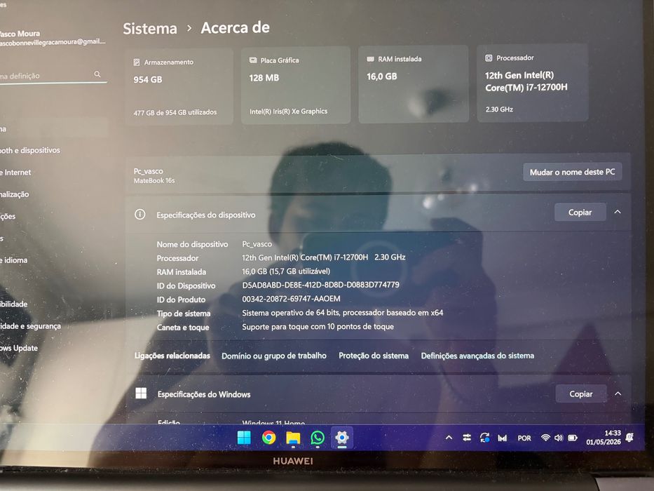 Huawei matebook 16s
