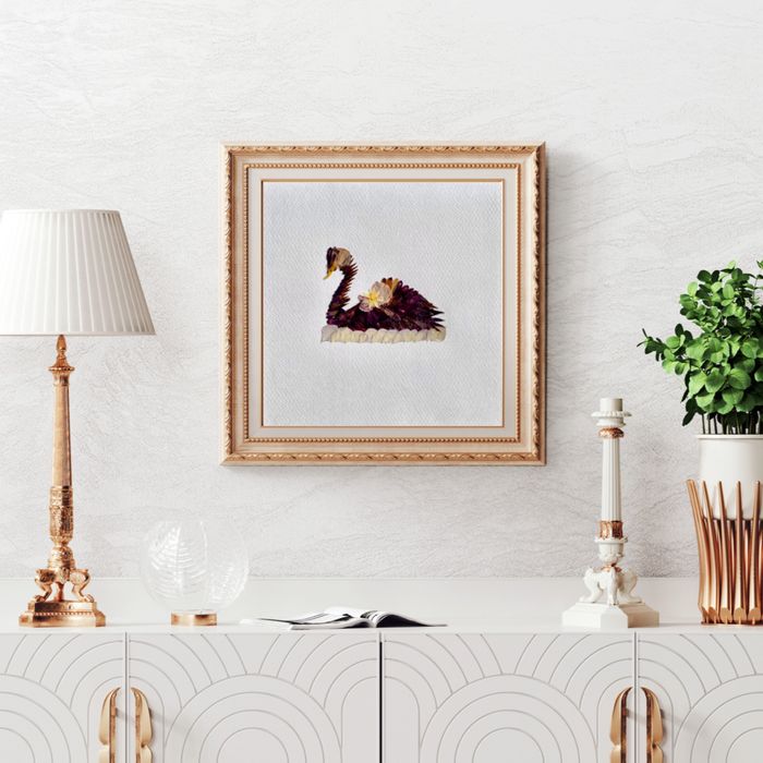 Quadro com flores reais * Arte floral * Prenda de aniversário/Natal