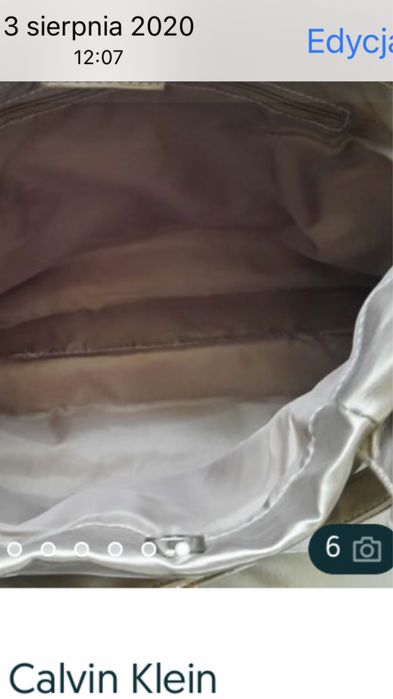 Torebka złota Calvin  KLein