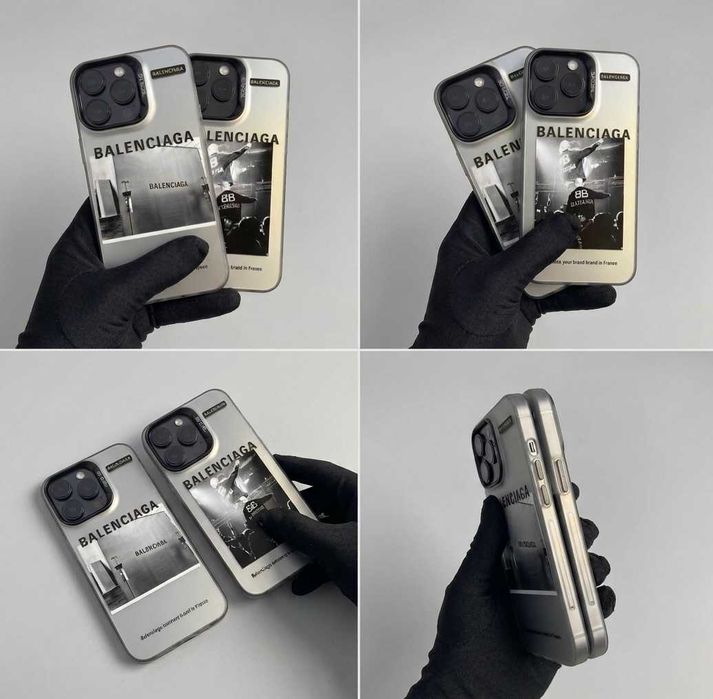 Стильний  чохол з принтом б*ленсиага для iPhone чехол аксесуар для на айфон
