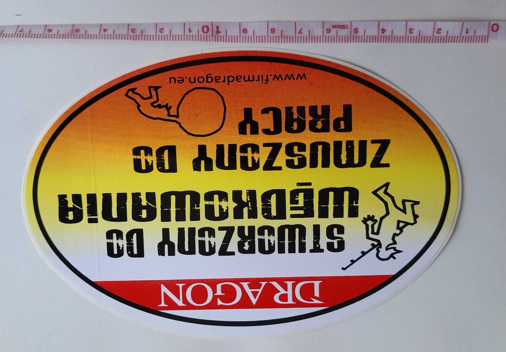 Naklejka samoprzylepna z humorem (Nr 10)