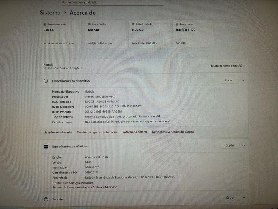 HP All-in-One Desktop