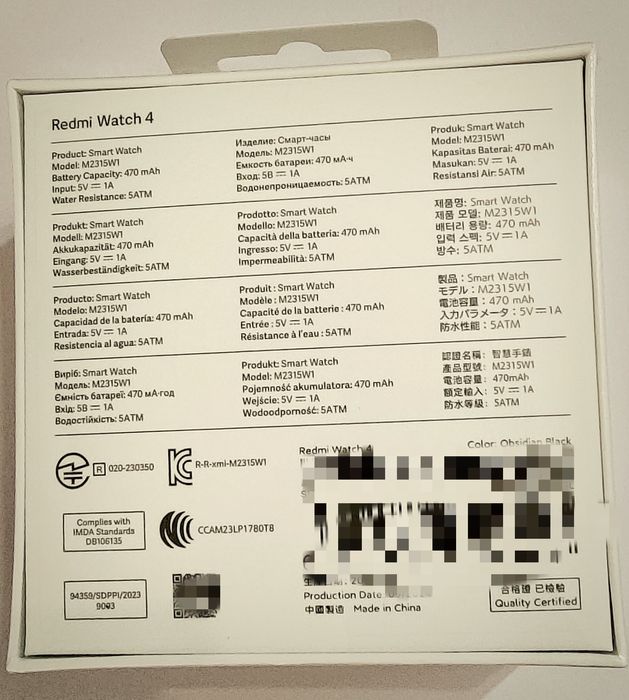 Smartwatch Xiaomi Redmi Watch 4