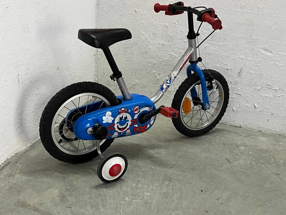 Bicicleta criança roda 14 ideal 3 - 5 anos com rodinhas