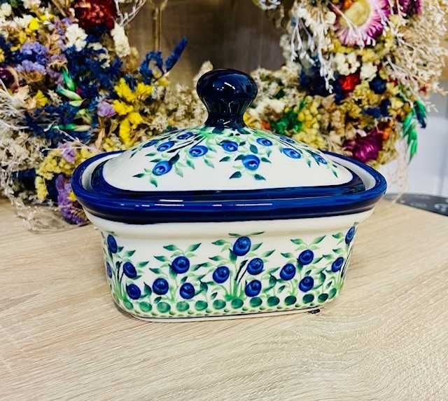 Ceramika Bolesławiec. Maselnica Duża jagody (2703)