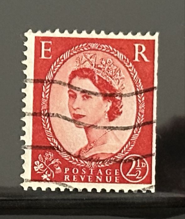 Поштова марка Великої Британії, 2 1/2 пенні, Королева Єлизавета ||