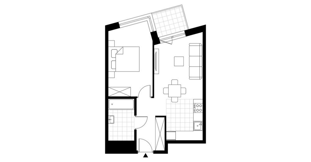2-pokojowe mieszkanie 42m2 + balkon Bez Prowizji