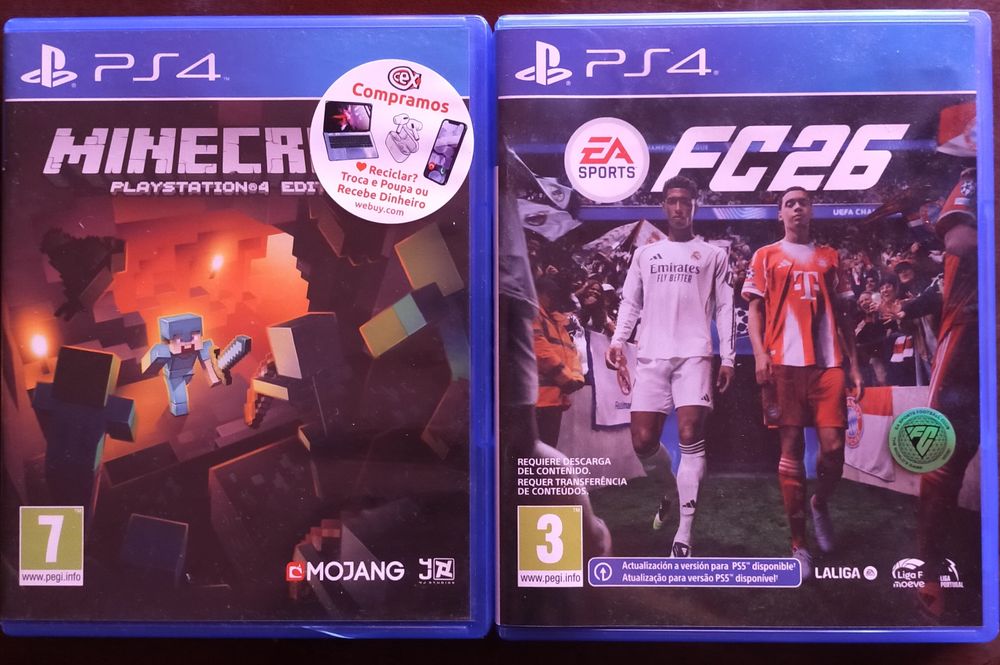 Vendo PS4 com comando e capa e com dois jogos