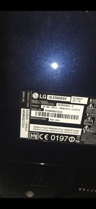 LG OLED 65 cali 4k 65E6V