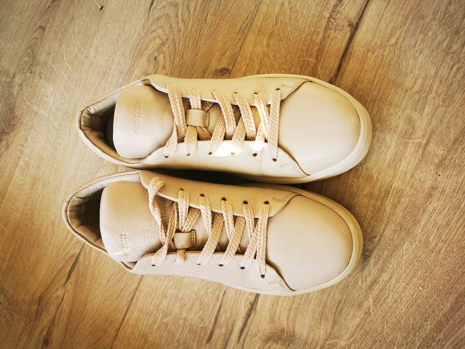 Gino Rossi sneakersy adidasy beżowe beż skórzane skóra naturalna 37