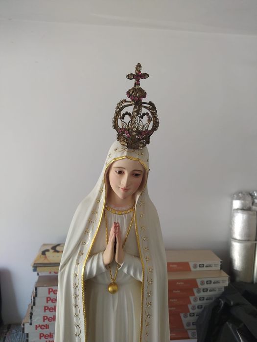 Nossa senhora de Fátima em madeira