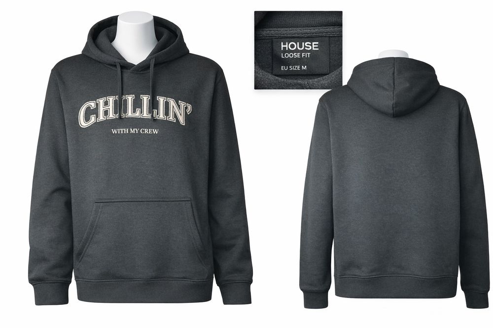 Bluza męska House z kapturem CHILLIN’ – Loose Fit, M