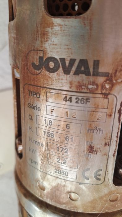 Bomba de água para furo Joval