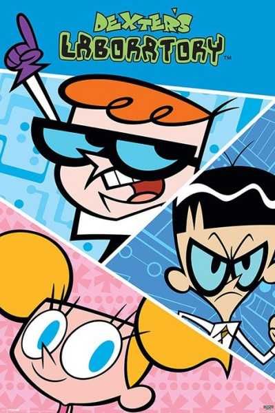 Laboratorium Dextera Plakat z serialu 61x91,5 cm | Nowy Animacja Cartoon Network Retro Bajki Kreskówki