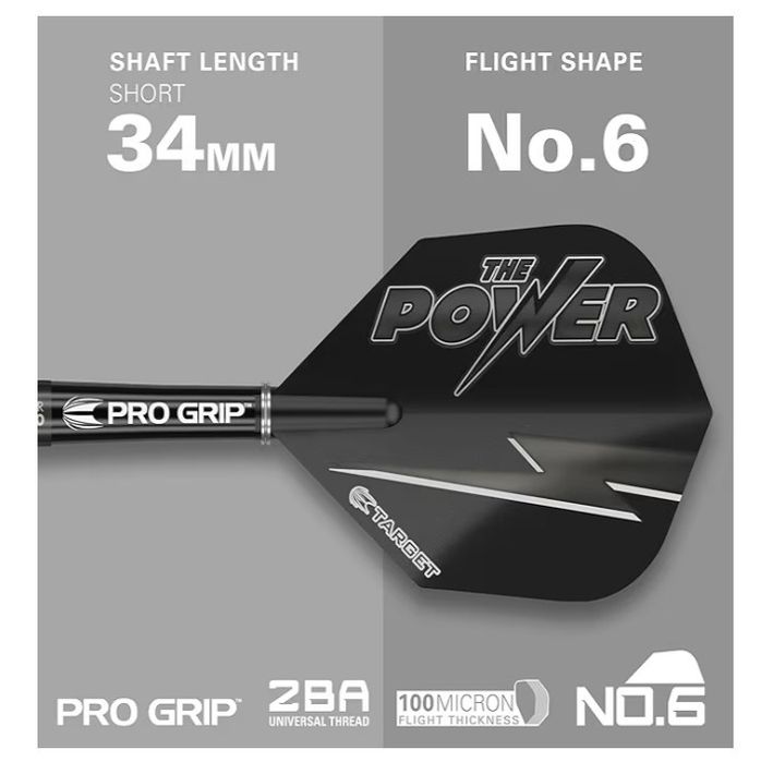 Target Phil Taylor Power 8Zero Black 21 gr. - profesjonalne - wolframowe