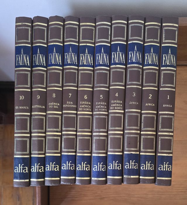 Enciclopédia A Fauna, 10 Volumes. Preço para a coleção completa.
