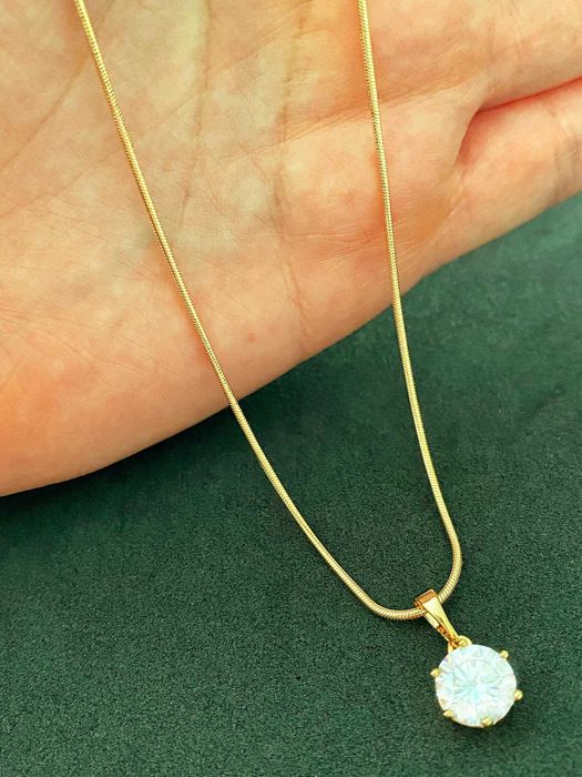 Позолоченная Цепочка "Змейка" + Кулон . Позолота. Позолочений Ланцюжок