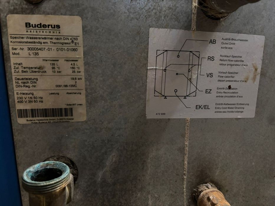 Buderus Logalux 135 L