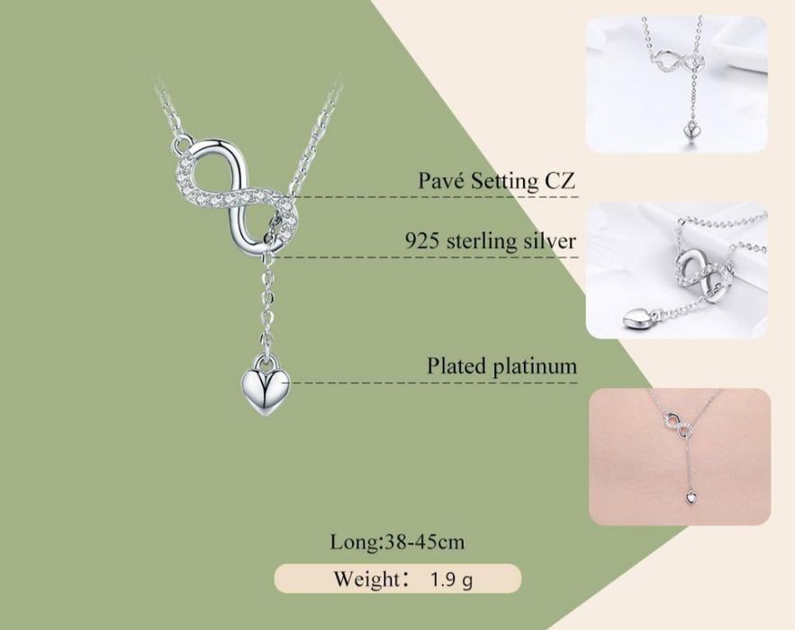 Продам красивую серебряную цепочку 925 с подвеской бесконечность