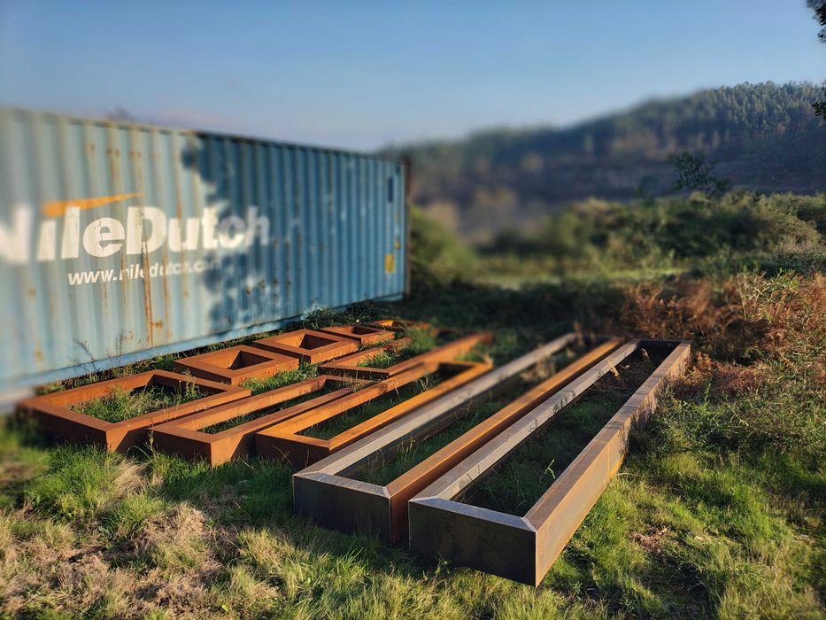 Vasos Floreiras Ferrugem Corten