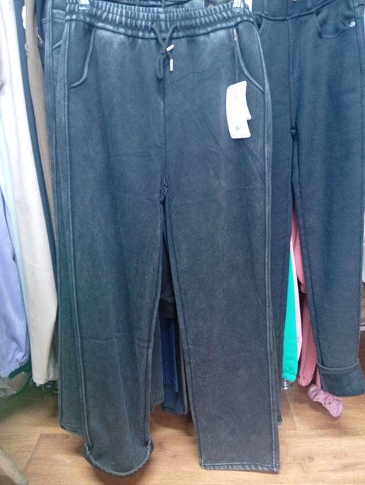 Брючки  Мом под джинс на меху, 2ХL, 3 XL ,кач трикотаж премиум качеств