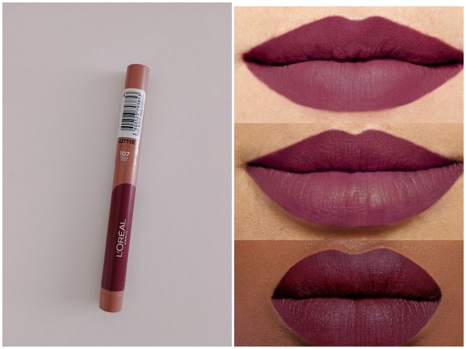 Matowa pomadka w kredce L'Oreal Infaillible Matte Lip Crayon 107 Sizzling Sugar