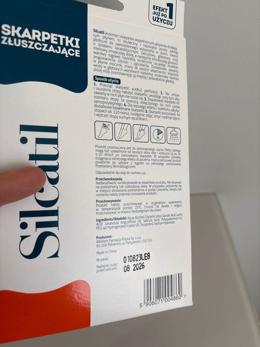 2 pary Skarpetki złuszczające do stóp nowe Silcatil dobra cena