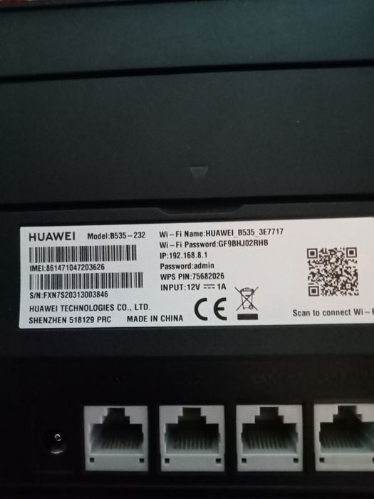 Ruter huawei B535 232 z zasilaczem i kablem do komputera
