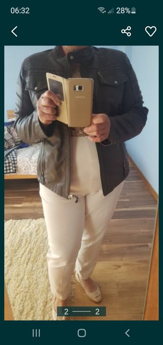 Płaszcz kurtka skórzana