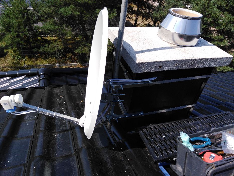 Montaż serwis ustawienie anten satelitarnych naziemnych dvbT  oraz Lte