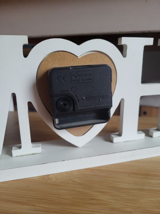 Zegar stojący napis Home dekoracja domu