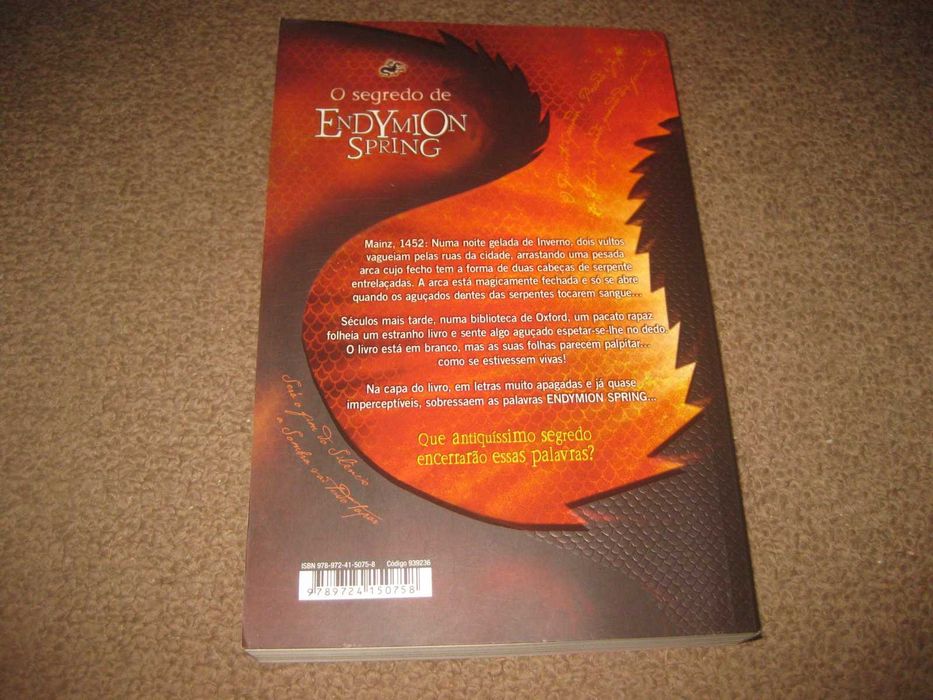 Livro "O Segredo de Endymion Spring" de Matthew Skelton