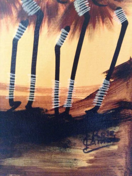 Arte Africana de Inspiração Masai - Pintura de Artista Queniana