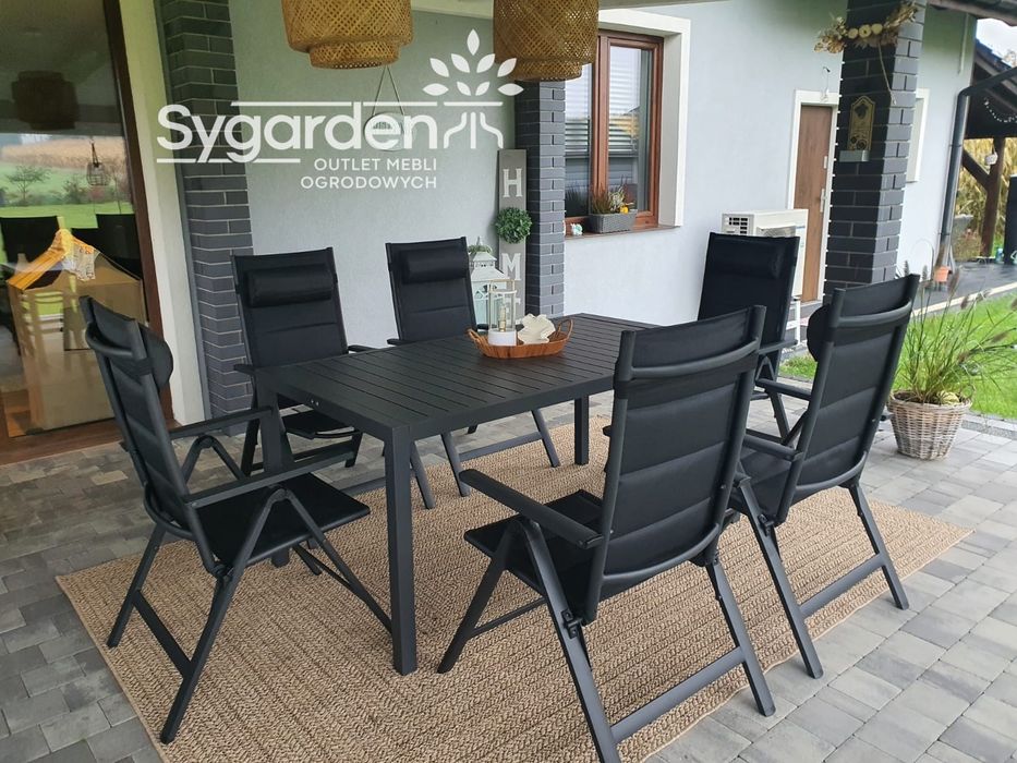 Meble ogrodowe aluminiowe,6 osobowy Piękny!
