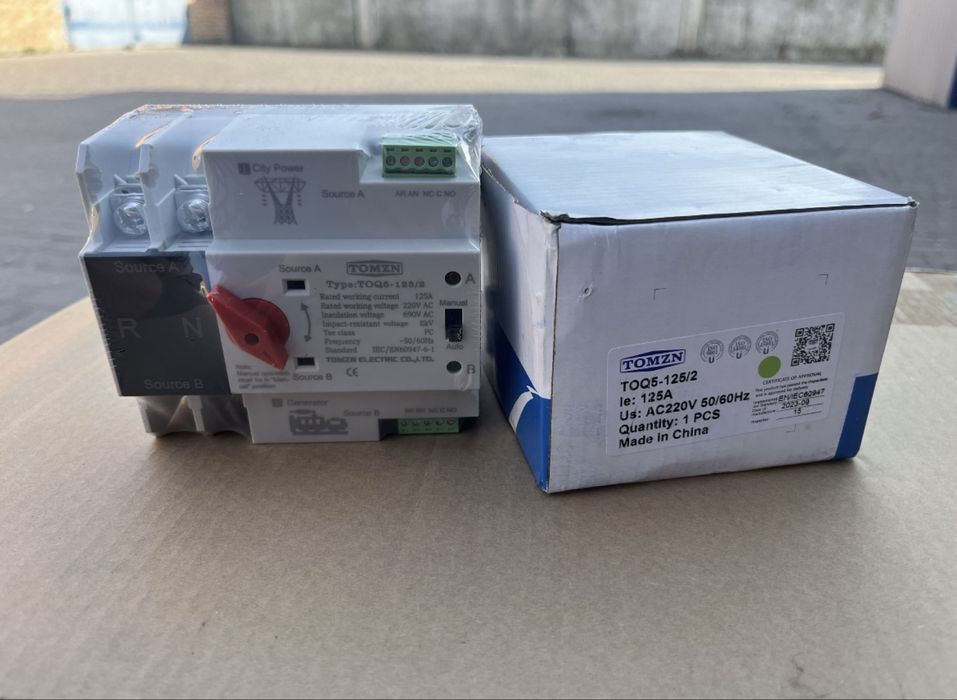 Наявність!! АВР AVR Автомат введення резерву Tomzn toq5-125/2 toq5авр