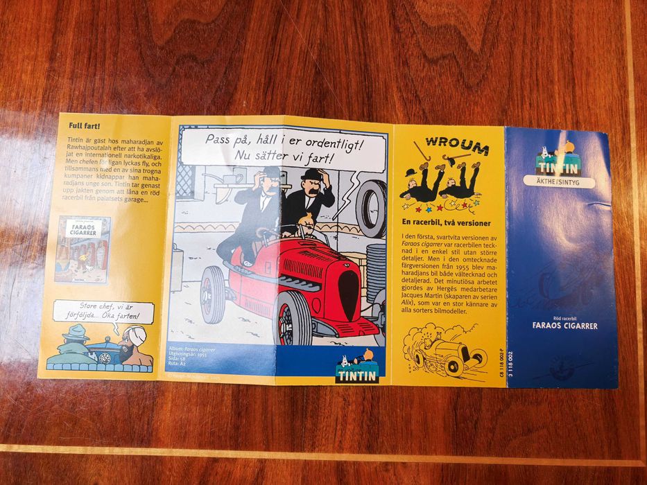 Tintin, model samochodu Czerwony Bolid, "Cygara Faraona",1:43