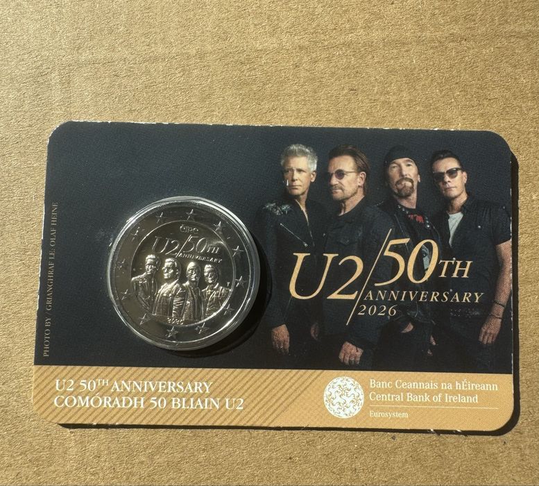 Moeda 2€ U2 coin card