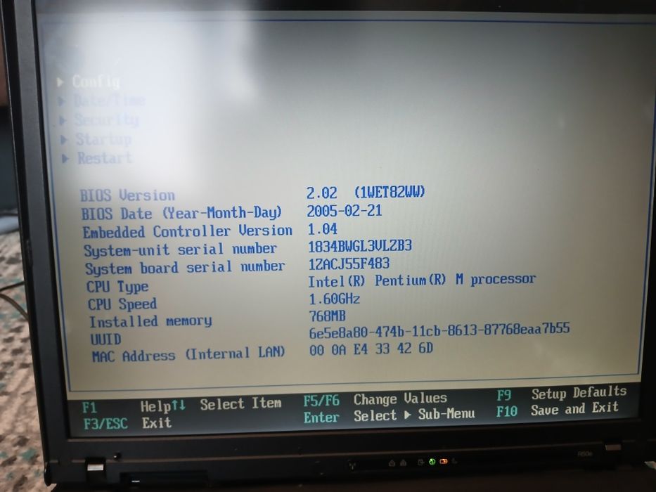 IBM Thinkpad R50e